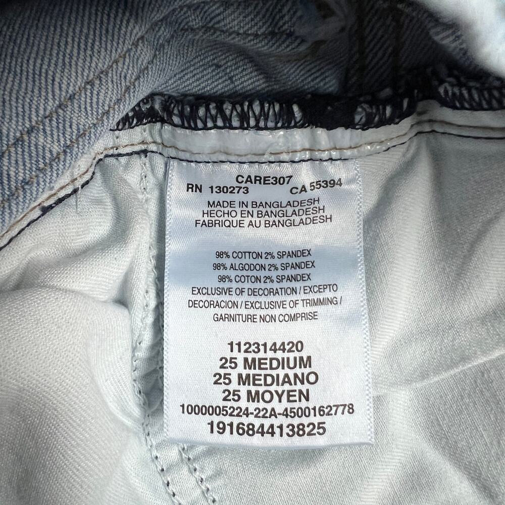 LEE Womens High Rise Classic Straight Fit Light Wash Blue‎ Denim Jeans Size 25 - Picture 7 of 11